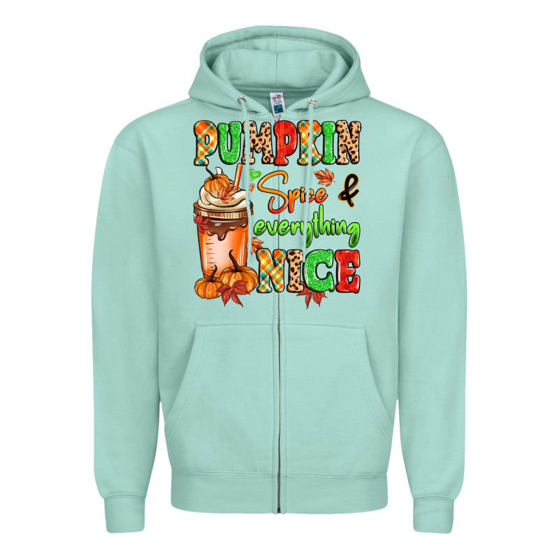 Pumpkin Spice And Everything Nice Zipper Hoodie by MaliasSmallBusiness | Teevron