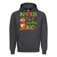 Smoke Pumpkin Spice And Everything Nice Zipper Hoodie - MaliasSmallBusiness