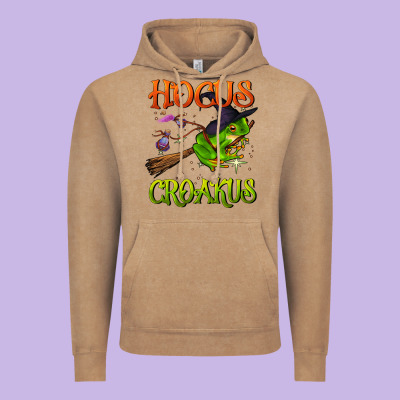 Hocus Croakus Vintage Hoodie Designed By Bundleandbundleshop