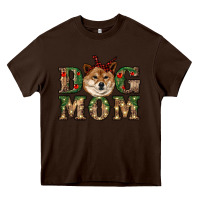 Chocolate Brown dog mom shiba inu Heavy Core Tee - RanaPortraitStore