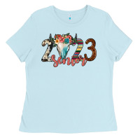 Baby Blue 2023 senior bull skull Ladies Tee - JahusDesignShop
