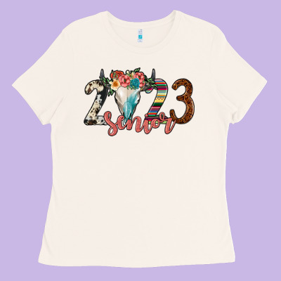 2023 Senior Bull Skull Ladies Tee Designed By Jahusdesignshop