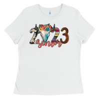 White 2023 senior bull skull Ladies Tee - JahusDesignShop