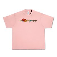 Salmon flowers and arrow with gemstone Urban Heavy Tee - Artiststas