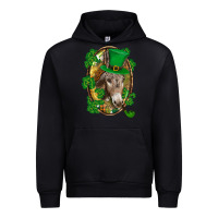 Black St. Patrick's day Donkey Urban Hoodie - CowGirlArtShop