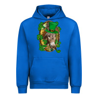 Cobalt St. Patrick's day Donkey Urban Hoodie - CowGirlArtShop