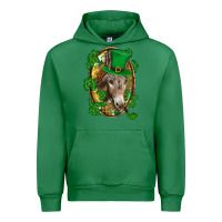Emerald St. Patrick's day Donkey Urban Hoodie - CowGirlArtShop