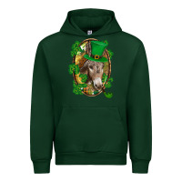 Forest Green St. Patrick's day Donkey Urban Hoodie - CowGirlArtShop