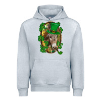 Heather Grey St. Patrick's day Donkey Urban Hoodie - CowGirlArtShop