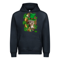 Navy St. Patrick's day Donkey Urban Hoodie - CowGirlArtShop