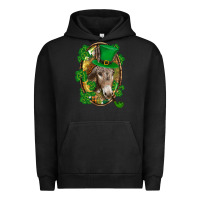 Pigment Black St. Patrick's day Donkey Urban Hoodie - CowGirlArtShop