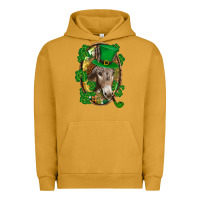 Pigment Peanut Butter St. Patrick's day Donkey Urban Hoodie - CowGirlArtShop