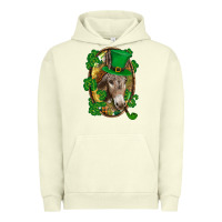 Pigment Pistachio St. Patrick's day Donkey Urban Hoodie - CowGirlArtShop