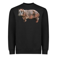 Black hippopotamus Heavyweight Sweatshirt - LillyAllenDesigns