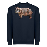 Navy hippopotamus Heavyweight Sweatshirt - LillyAllenDesigns