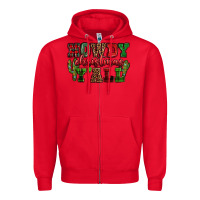 Red Howdy Christmas y'all Zipper Hoodie - NancyCooperArtShop