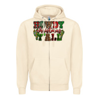 Sandshell Howdy Christmas y'all Zipper Hoodie - NancyCooperArtShop