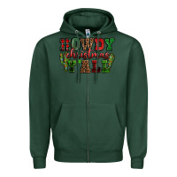 Sports Green Howdy Christmas y'all Zipper Hoodie - NancyCooperArtShop