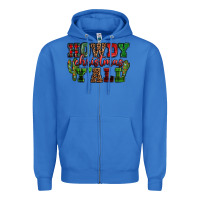 True Royal Howdy Christmas y'all Zipper Hoodie - NancyCooperArtShop