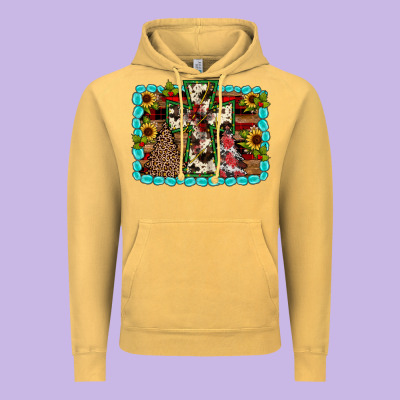 Christmas Cross Vintage Hoodie Designed By Jahusdesignshop