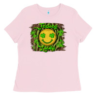 Bubblegum Pink feeling lucky Ladies Tee - RanaPortraitStore