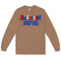 Toasted Coconut american dude Long Sleeve Tee - MaliasSmallBusiness