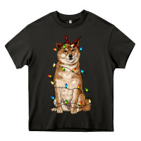 Christmas Lights Shiba Inu Heavy Core Tee | Teevron