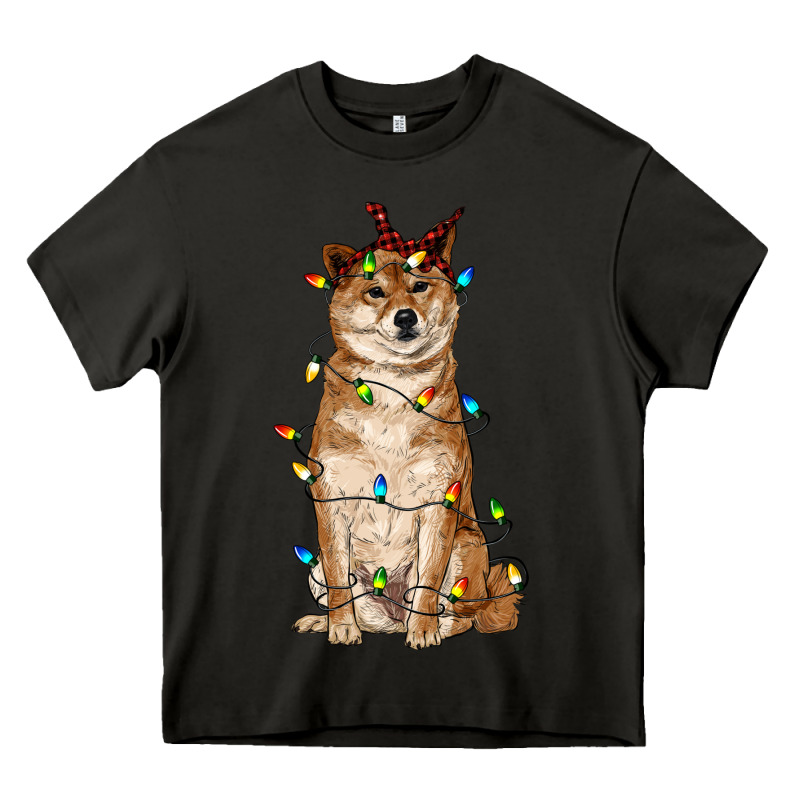 Christmas Lights Shiba Inu Heavy Core Tee by RanaPortraitStore | Teevron