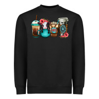 Black Baby calf coffee cups Heavyweight Sweatshirt - Jasminsmagicworld