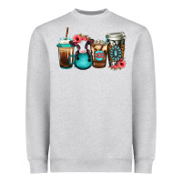 Heather Grey Baby calf coffee cups Heavyweight Sweatshirt - Jasminsmagicworld