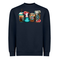 Navy Baby calf coffee cups Heavyweight Sweatshirt - Jasminsmagicworld