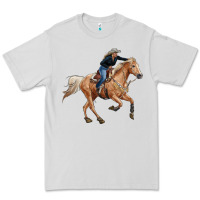 Dove Grey horse body with cowgirl Premium Tee - RanaPortraitStore