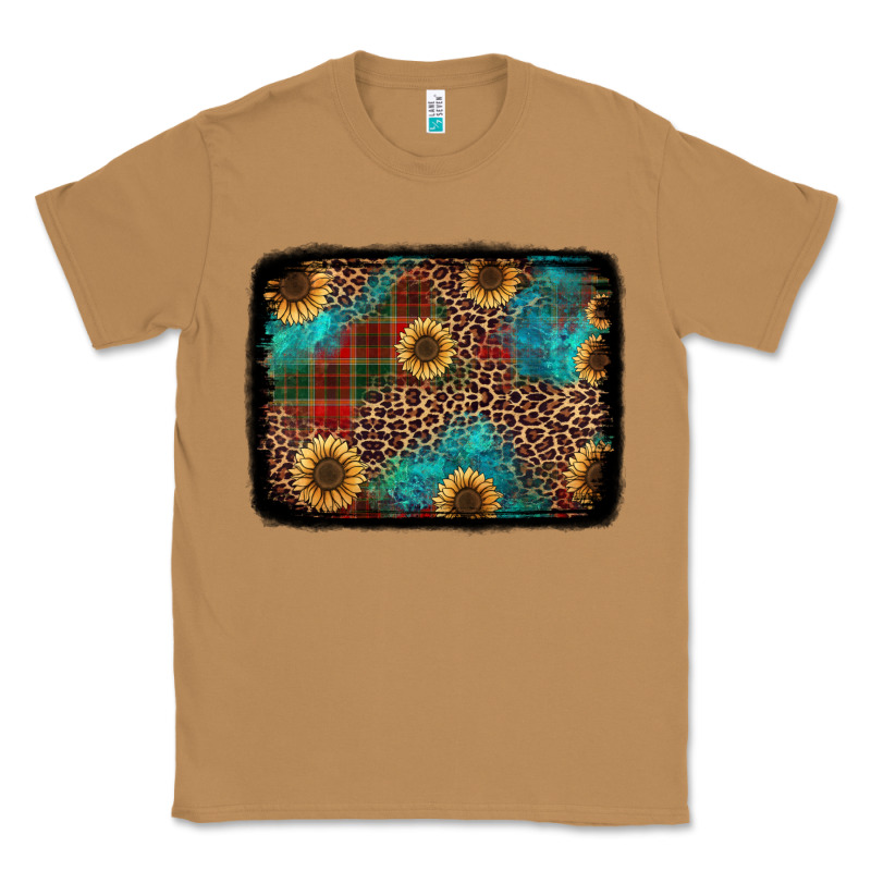 Christmas Sunflowers And Buffalo Plaid Background Classic Tee by Jasminsmagicworld | Teevron