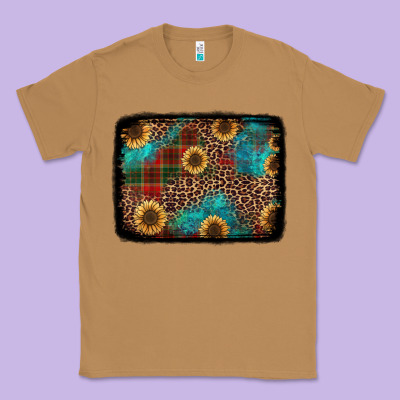 Christmas Sunflowers And Buffalo Plaid Background Classic Tee Designed By Jasminsmagicworld