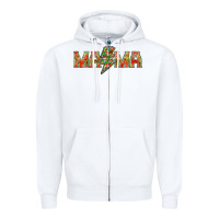 White Mama Christmas lightning bolt Zipper Hoodie - NancyCooperArtShop