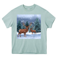 Arona winter deer Heavy Core Tee - BarkalooDesign