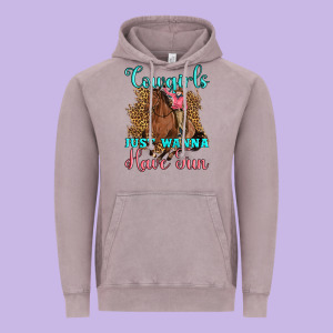 Cowgirls Just Wanna Have Fun Vintage Hoodie Designed By Artiststas