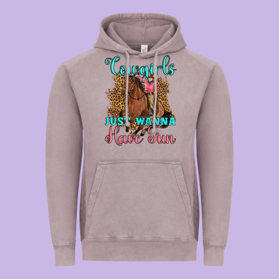 Cowgirls Just Wanna Have Fun Vintage Hoodie Designed By Artiststas