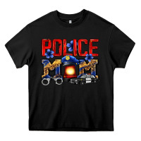 Black police mom Heavy Core Tee - Zillion Design Studio