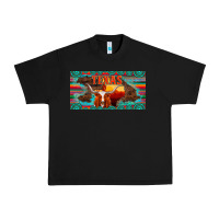 Black texas and map with longhorn serape gemstone licanse plate Urban Heavy Tee - Artiststas