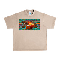 French Oak texas and map with longhorn serape gemstone licanse plate Urban Heavy Tee - Artiststas