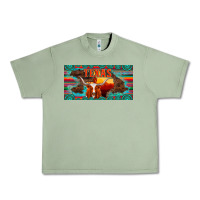 Oil Green texas and map with longhorn serape gemstone licanse plate Urban Heavy Tee - Artiststas