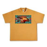 Peanut Butter texas and map with longhorn serape gemstone licanse plate Urban Heavy Tee - Artiststas