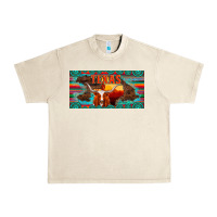 Sandshell texas and map with longhorn serape gemstone licanse plate Urban Heavy Tee - Artiststas