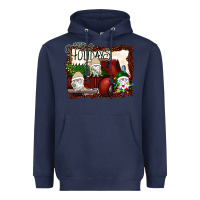 Navy happy holidays gnomes Christmas Truck Heavyweight Hoodie - Bettercallsaul