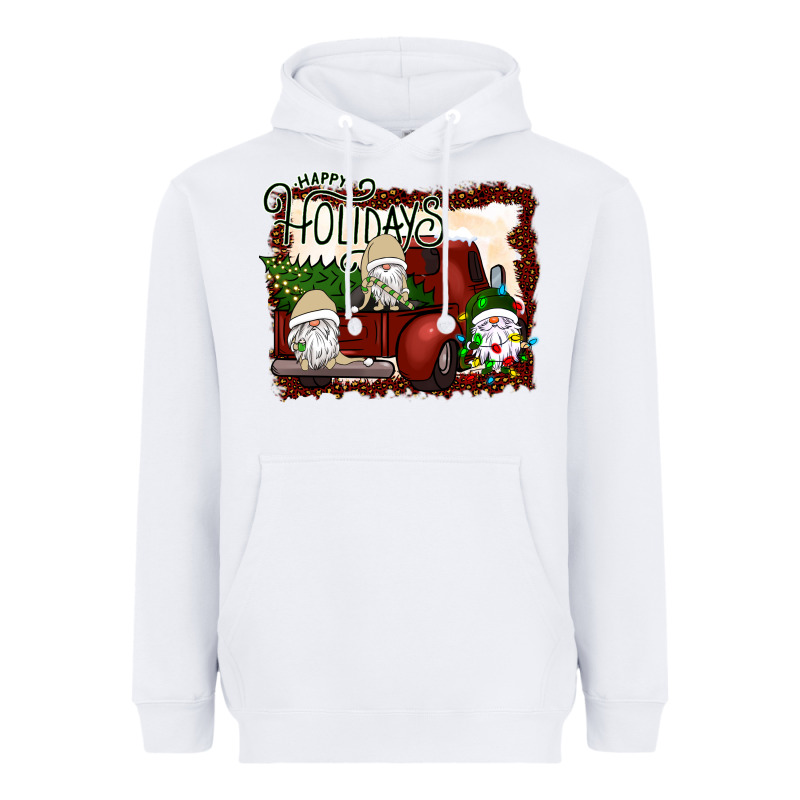 Happy Holidays Gnomes Christmas Truck Heavyweight Hoodie by Bettercallsaul | Teevron