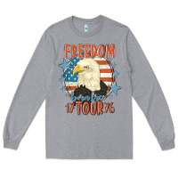 Heather Grey freedom born free tour 1776 Long Sleeve Tee - MaliasSmallBusiness