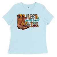 Baby Blue just a small town girl Ladies Tee - Zillion Design Studio