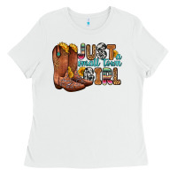 White just a small town girl Ladies Tee - Zillion Design Studio