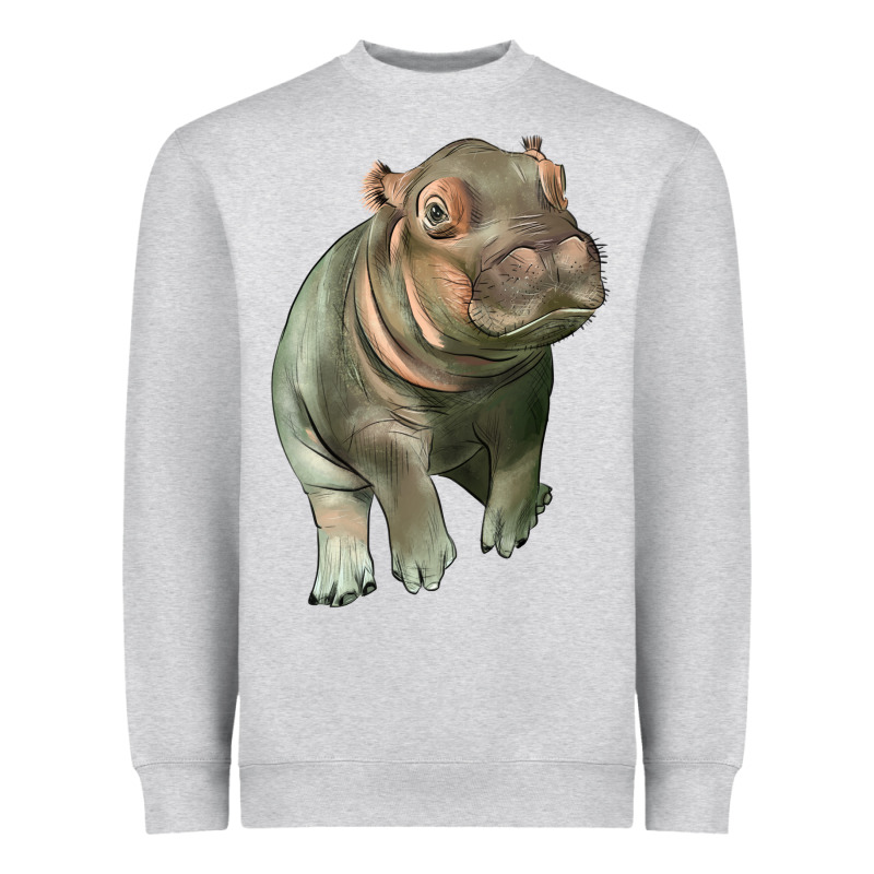 Baby Hippo Heavyweight Sweatshirt by LillyAllenDesigns | Teevron